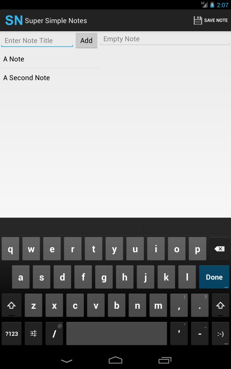 Super Simple Notes