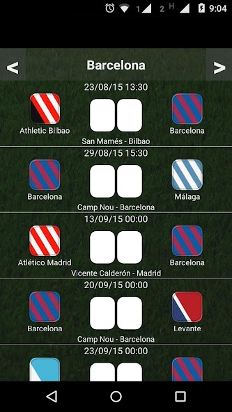 Table Spanish League