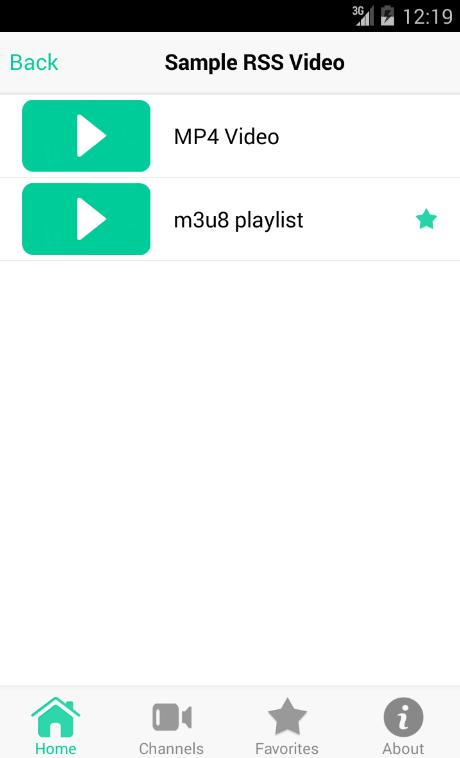 RSS Video Player