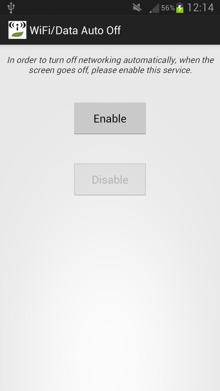 WiFi/Data Auto Off
