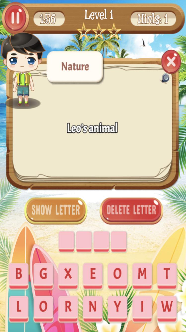 Beach Crossword puzzle