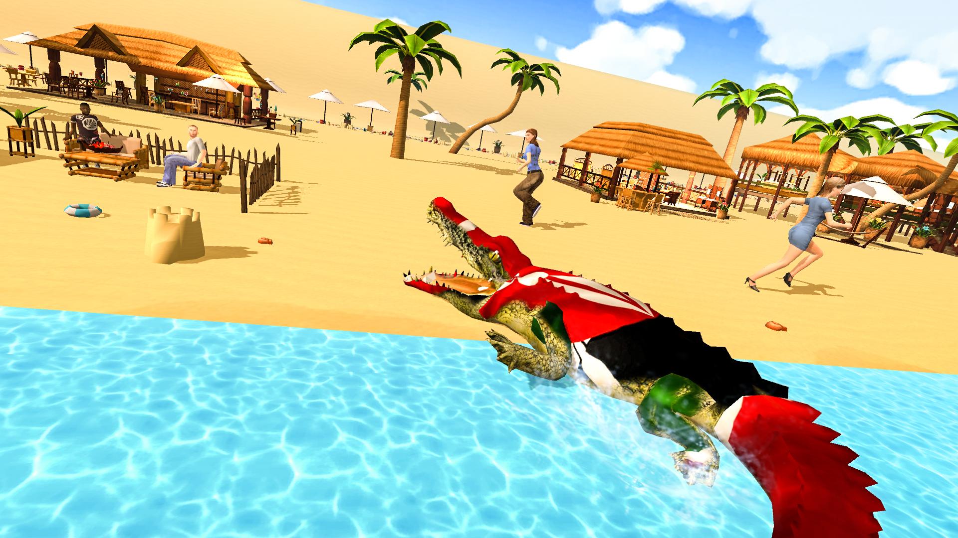 Angry Crocodile Beach Attack