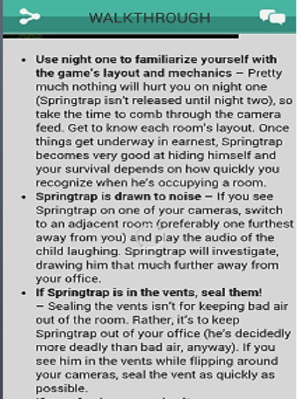 The Top guide for FNAF 3