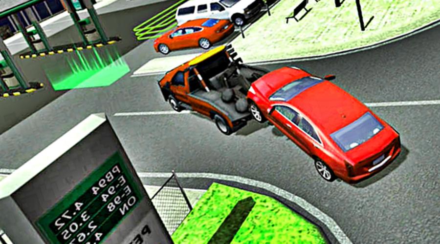 Car Park Petrol Station 3D