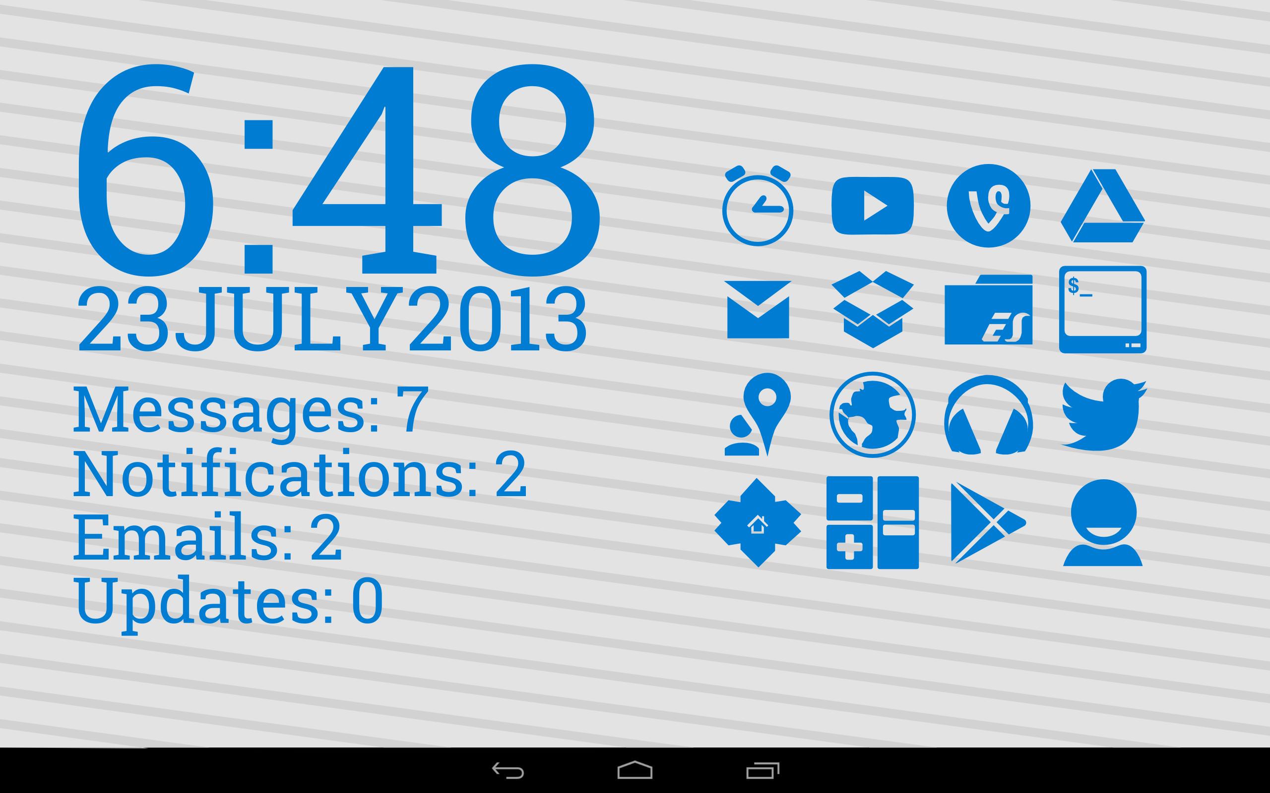Stamped Blue Icons