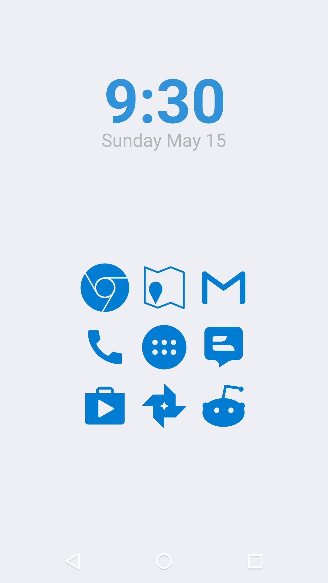 Stamped Blue Icons