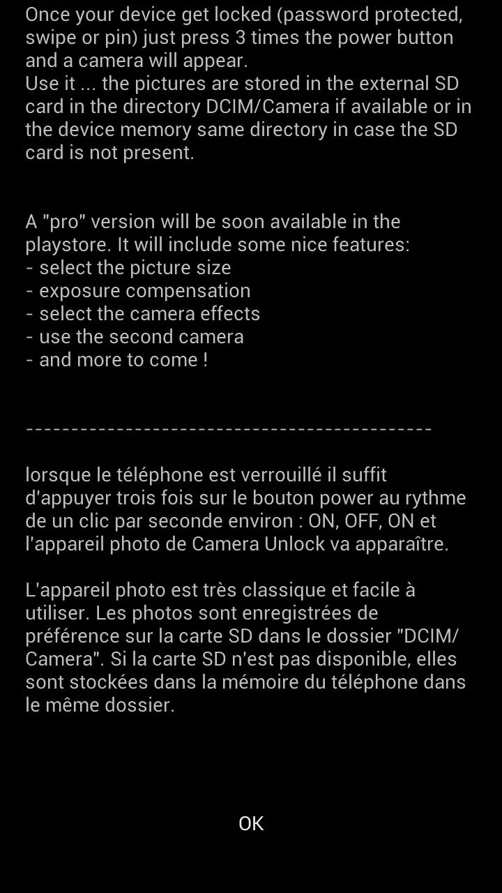 Camera Unlock