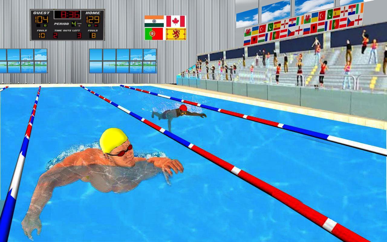 Real Water Swimming Pool Race Water Park Adventure